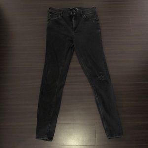 Black denim jeans